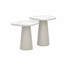 Ensemble de tables de bout gigognes 2 pièces Jade - Chêne blanc cassé et marbre Calacatta