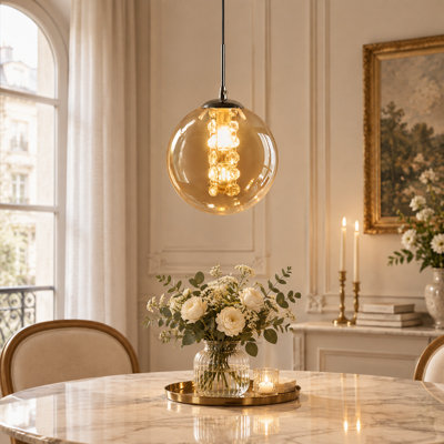 1-Light Amber Pendant