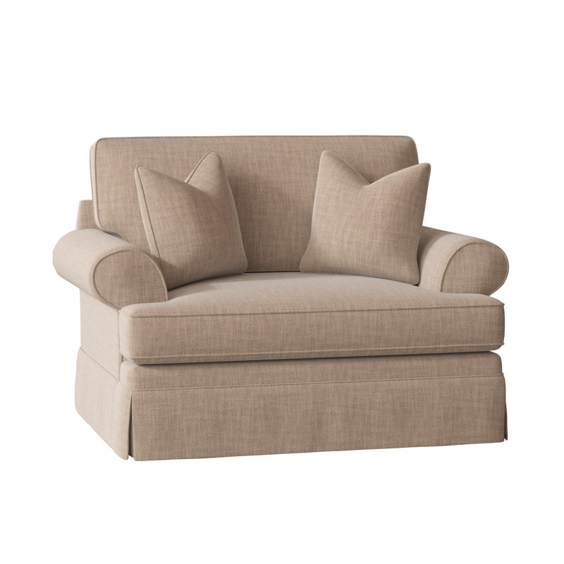 Brookner Upholstered Armchair, Conversation Linen Basketweave