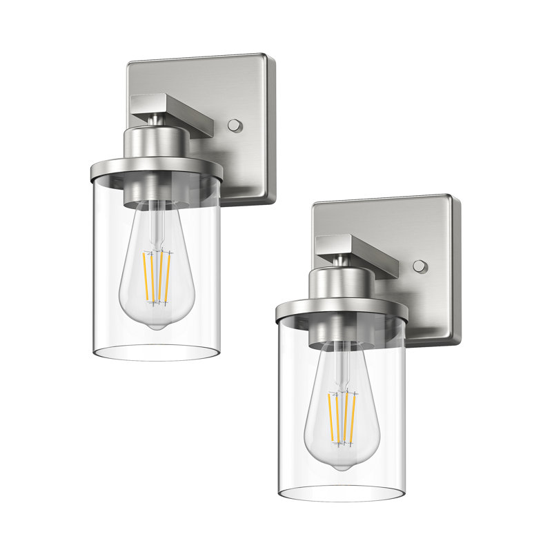 Dimmable Armed Sconces Wall Sconces with Glass Shade