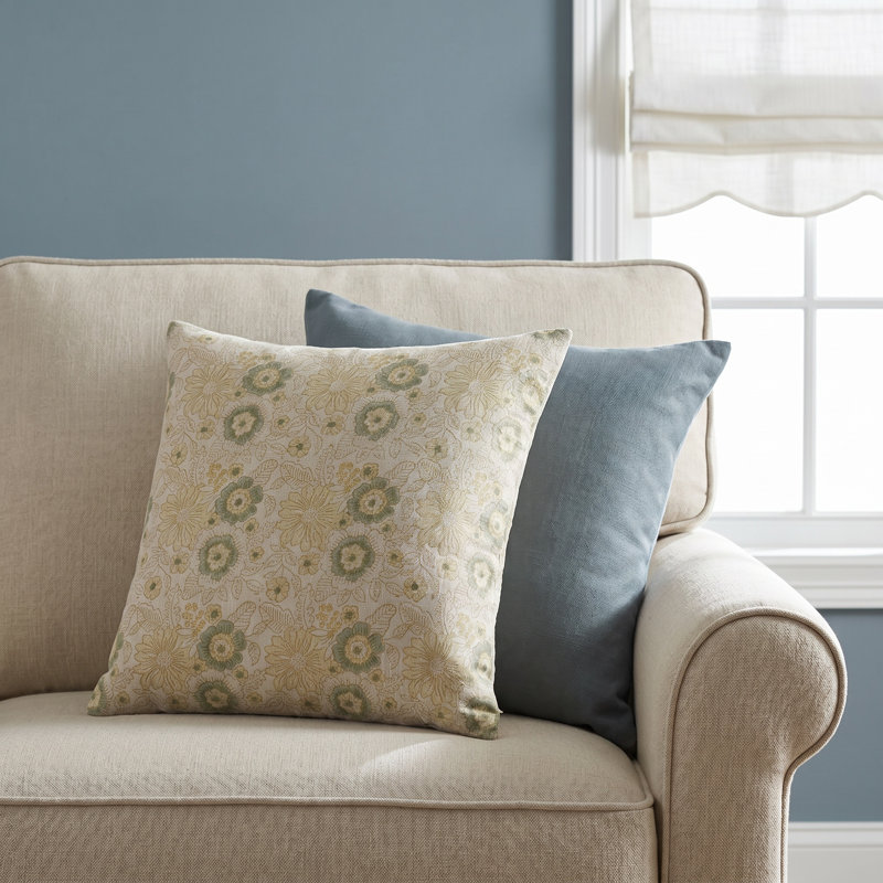 Tambra Floral Linen Reversible Pillow Cover, 20" x 20", Pillow Cover Only - No Insert