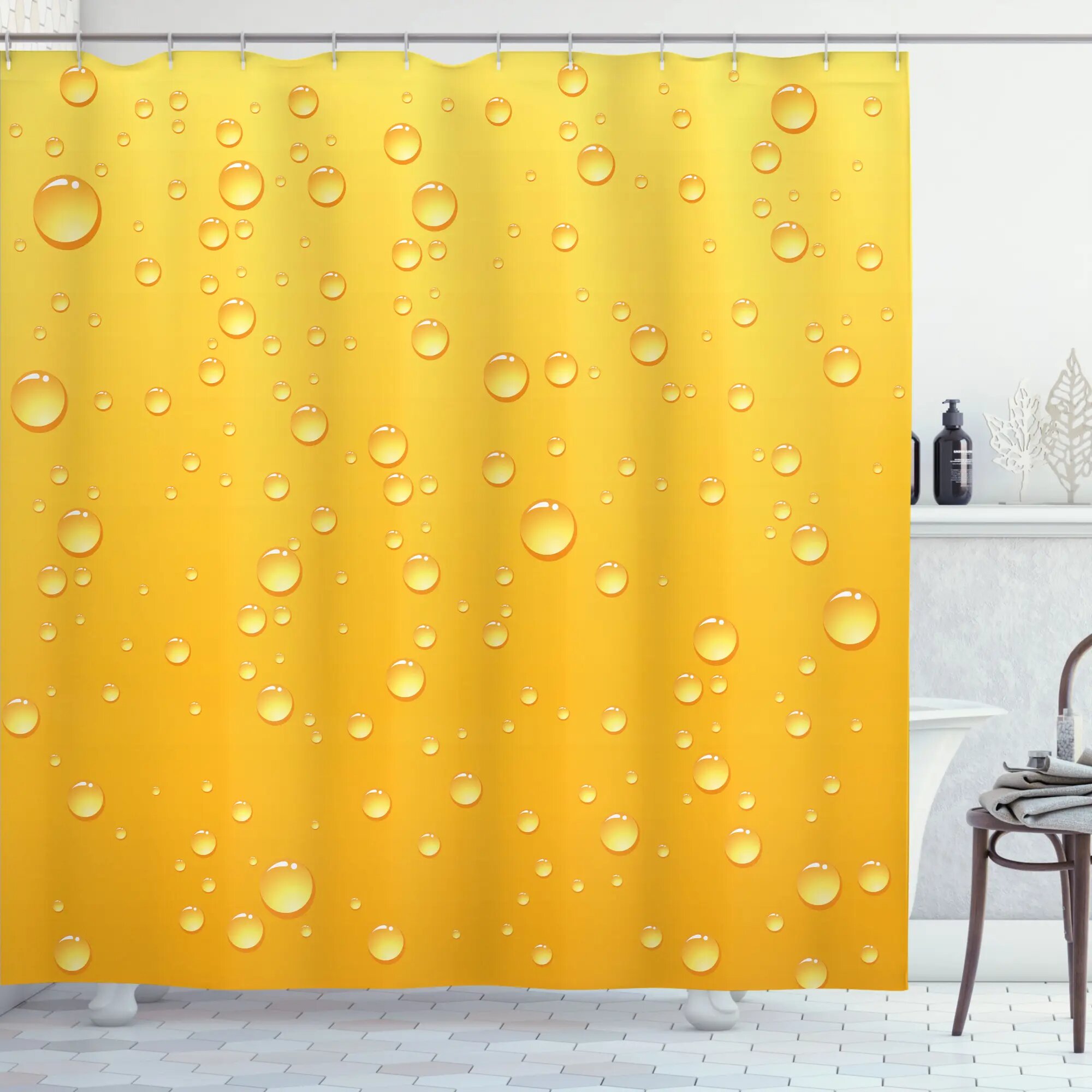 Ambesonne Shower Curtain with Hooks Included