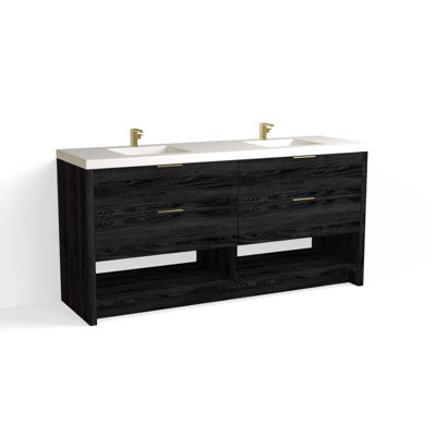 Vue 72" W Freestanding Double Bathroom Vanity