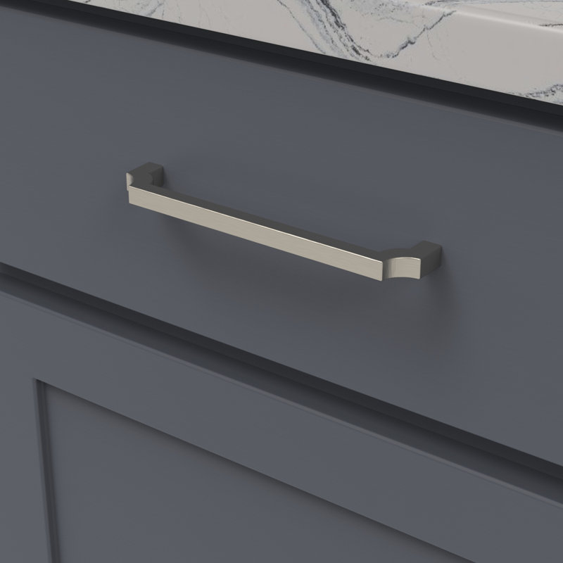 Poignée à poignée de la collection Monarch - Poignée d'armoire de 6 5/16 po nickel satiné - Quincaillerie transitionnelle pour tiroirs et armoires