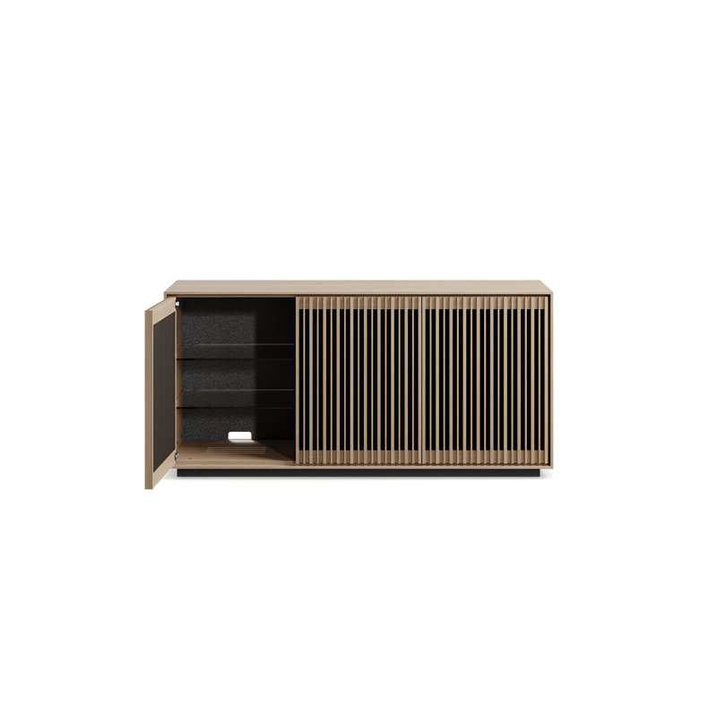 Profile 3-Door Media Storage Console, Washed Oak