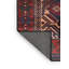 Tapis oriental rouge et brun en laine et polyester tissé à la machine Quattro-488801645