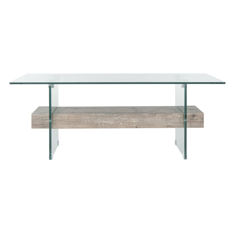 Table basse en traineau Kayley, Chêne gris