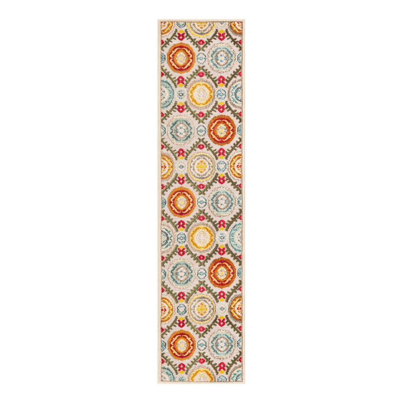 Tapis Bungalow Rose Oualida Caimin, Tapis de couloir 2 pi x 8 pi