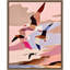 «Soaring Silhouette Seagulls» par Maupin, reproduction d'art sur toile encadrée-856073776