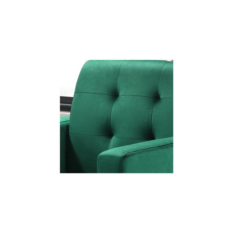 Fauteuil d'appoint Everly Quinn, Velours vert