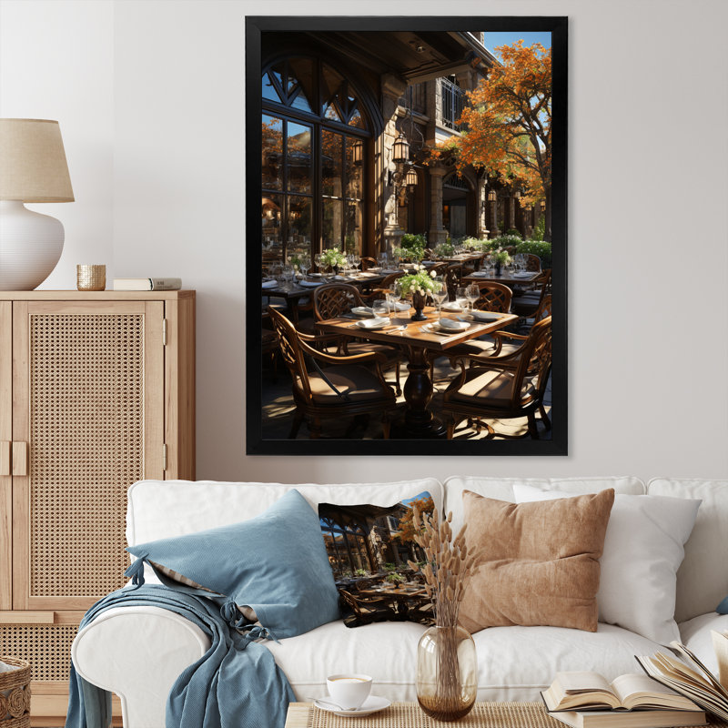 Country Club Outdoor Dining III, reproduction d'art sur toile, Noir, H 20 po x l 12 po x P 1 po