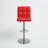 Ahlijah Contemporary Quilted Vinyl Adjustable Height Barstool with Chrome Base-1340993497