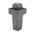 25.59"H Minimalist Concrete Column Fountain–LED-Lit Modern Outdoor Oasis, Sturdy Landscape Feature for Patio, Porch