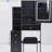 29.2" Small Size Left Bedside Cabinet Vanity Table + Cushioned Stool,2 AC+2 USB Power Station,Hair dryer bracket,Extra Large Touch Control Sliding LED Mirror,Tri-color Switching,Brightness Adjust-431713023