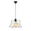 Lustre industriel noir, hauteur réglable, 9,4 po de diamètre x 48,0 po de hauteur | Corps en métal, douille E27 (40 W maximum) | Élégant luminaire pour décoration intérieure moderne et espaces de salle à manger, classé IP20
