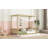Twin Size Canopy Frame Floor Bed With Fence, Guardrails,Natural