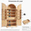 Grand garde-manger arqué de 72 po avec 8 tablettes de porte, armoires de rangement cannelées avec 3 tablettes réglables, tiroir caché, armoire polyvalente-2074209701