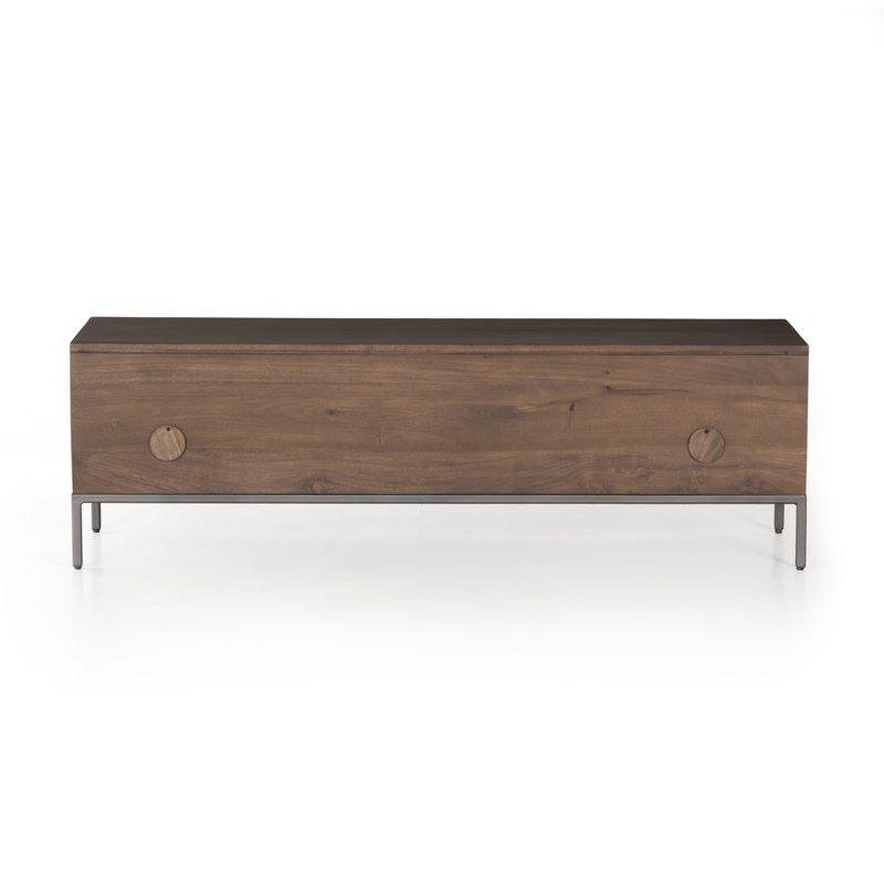 Trey Blanket Chest, Auburn Poplar/Black Leather/Natural Iron