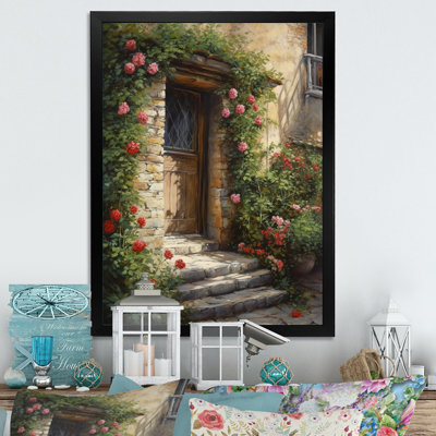 Ryelyn, porte de village remplie de fleurs I sur toile