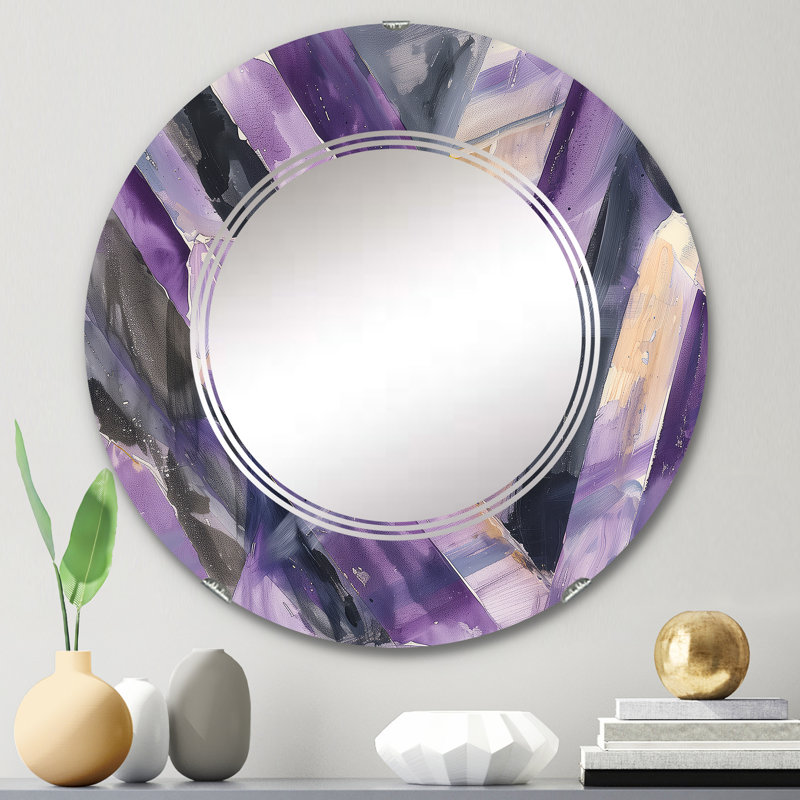Miroir mural géométrique Glacier, H 23,6 po x l 23,6 po