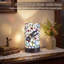 Lampe de table 11 po en verre coloré avec libellule 11 po E26, interrupteur marche / arrêt en ligne