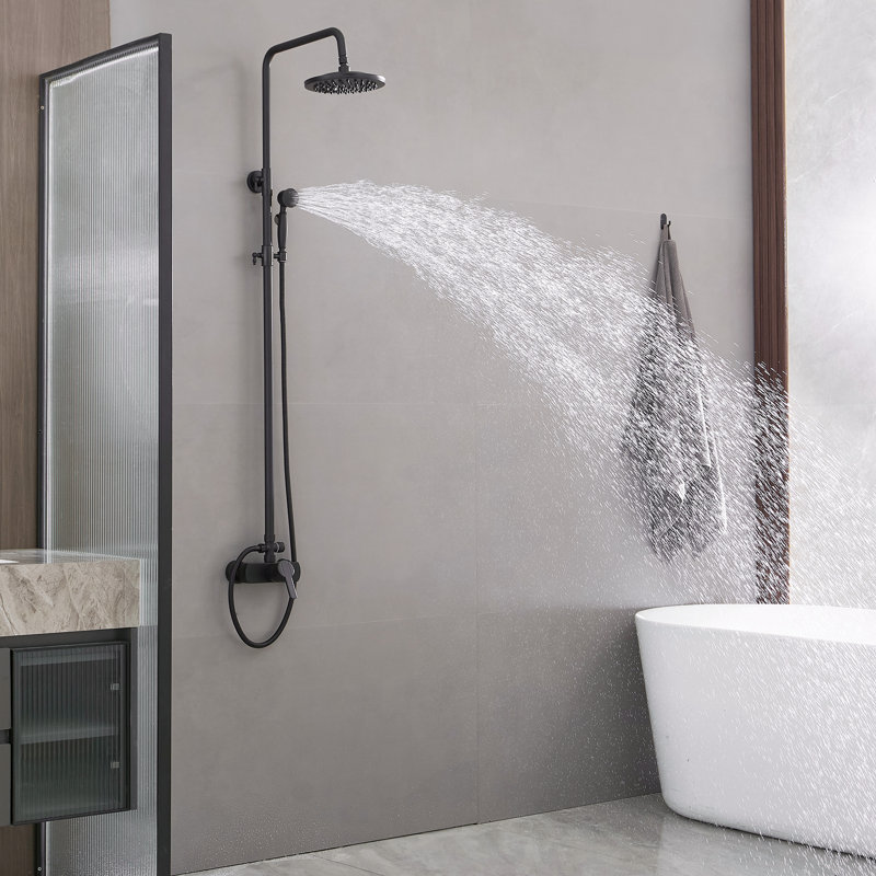Complete Shower System, Matte Black