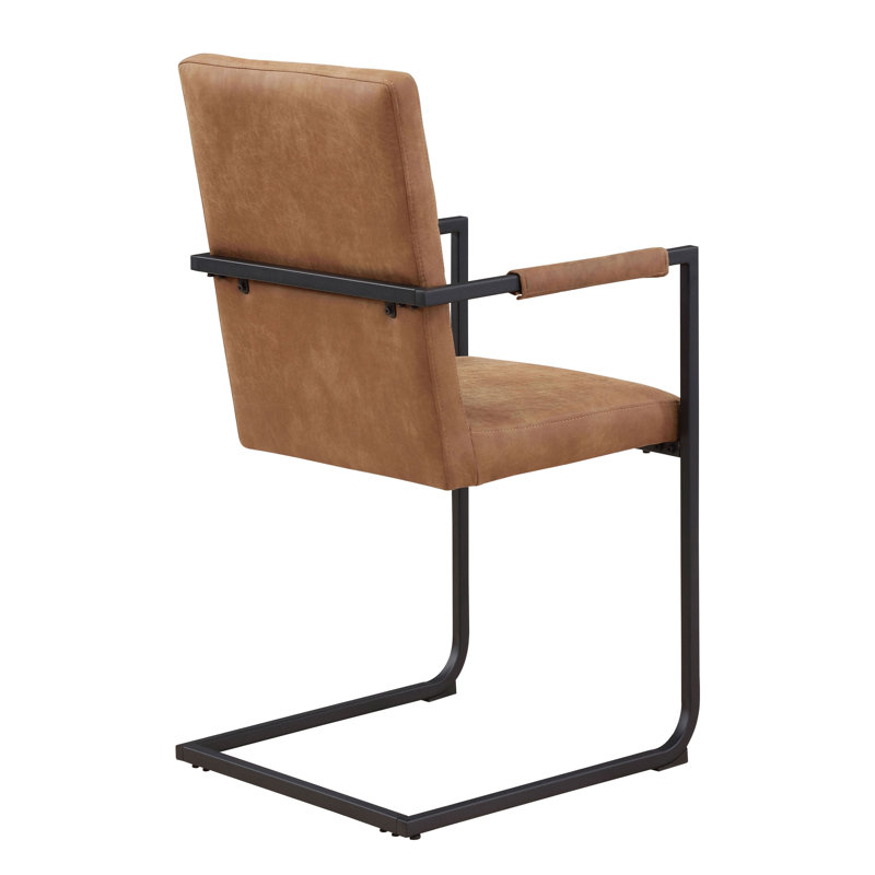 Chaise avec accoudoirs rembourrée Sahak