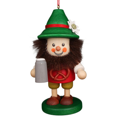 4'' Handmade Wood Hanging Figurine Ornament