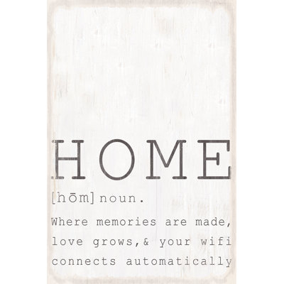 Home Definition - Wrapped Canvas Print