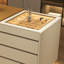 62.99"Beige jewelry storage cabinet display stand