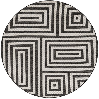 Tapis contemporain noir et blanc Bello