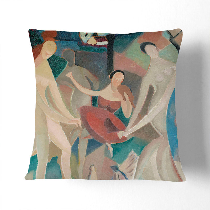 Joy In The Woods Square Throw Cushion, 55cm H x 55cm W x 20cm D, Black