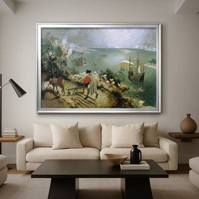 Paysage avec la chute d'Icarus-Peter Bruegel l'Ancien, toile tendue avec châssis, v. 1558