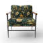 Chaise avec accoudoirs rembourrée bohème et éclectique Contemporary Nature Paisley