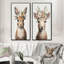 «Cute Baby Rabbit With Floral Crown», 2 pièces sur toile-839397756-839397759