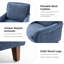 Chaise d'appoint Mid-Century avec coussins-61022284