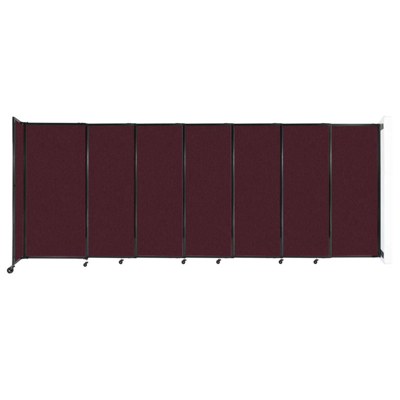 Cloison coulissante 5 pi, Mauve foncé, H 72 po x l 186 po x P 33 po
