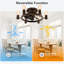 Ventilateur de plafond réversible 20,47 "avec ensemble d'éclairage et télécommande Farmhouse-632481694