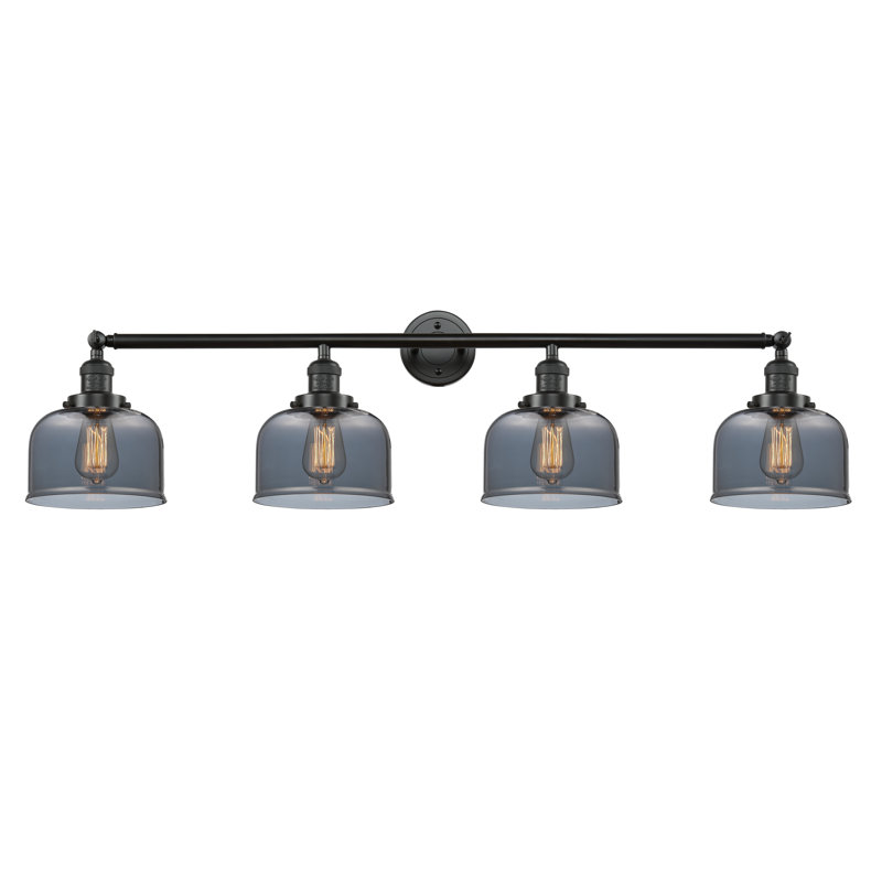 Bell - 4 Light 44" Bath Vanity Light - Oil Rubbed Bronze Finish - Light Smoke Shade, Oil Rubbed Bronze