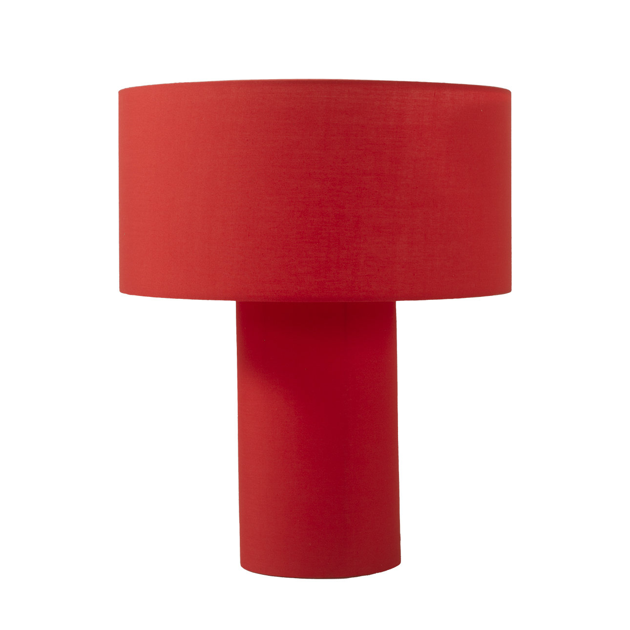 Dimmable Linen Table Lamp, Crimson Red
