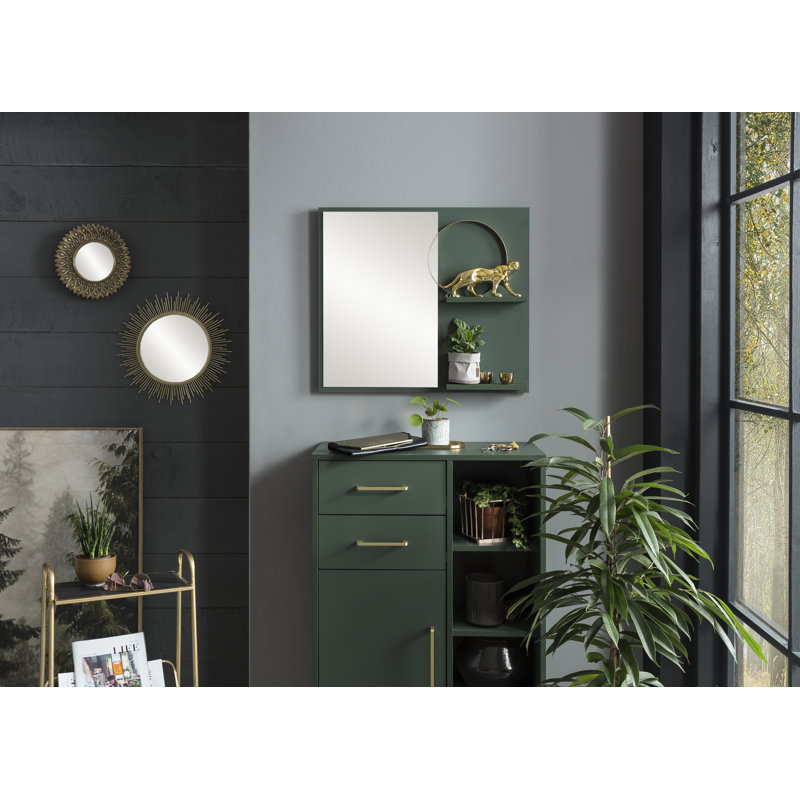 Bansil Framed Wall Mounted Dresser, Dark Green