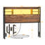 Storage Headboard with LED Lights, Bookcase Headboard with Charging Station-856021890-856021894