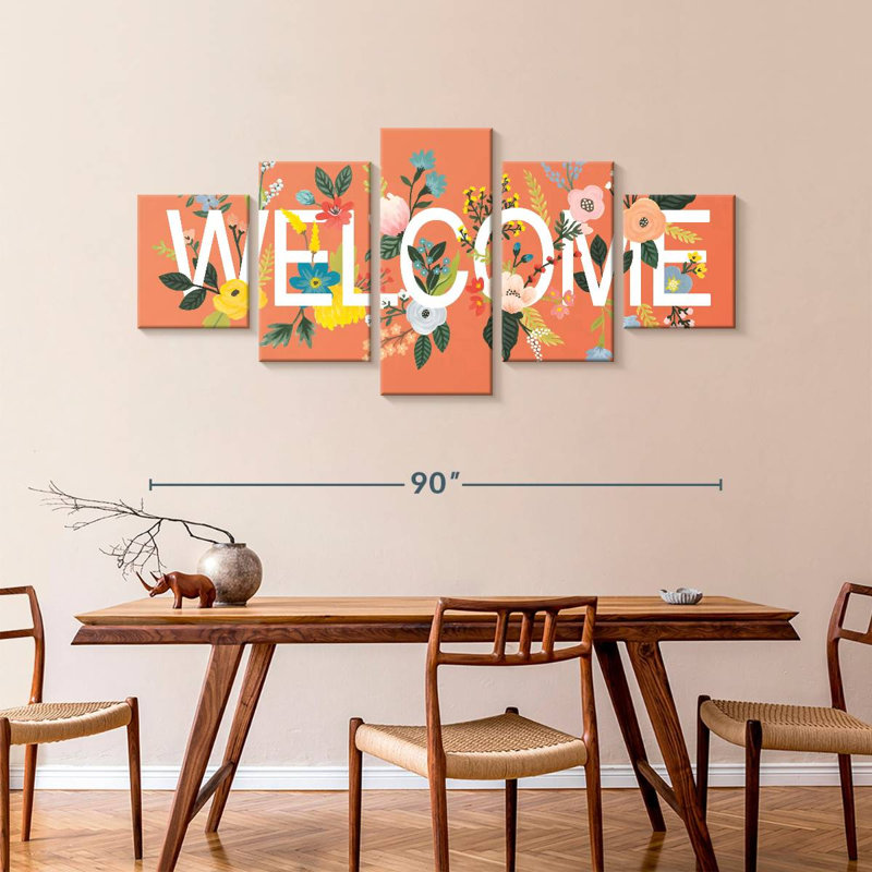 Panneau mural Wild Garden Welcome, H 42 po x l 92 po