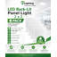 Panneau lumineux DEL rétroéclairé E2 Lighting 2x2, 5 puissances réglables, 5 températures de couleur sélectionnables, base à capteur AUX 2,5 po, lot de 4