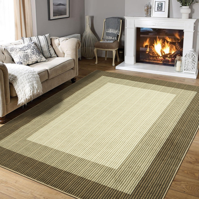Tapis modernes à rayures et à rayures (non tissés) pour salon, chambre à coucher, tapis à lessive à poils courts, tapis neutre simple, pour bureau, décoration intérieure