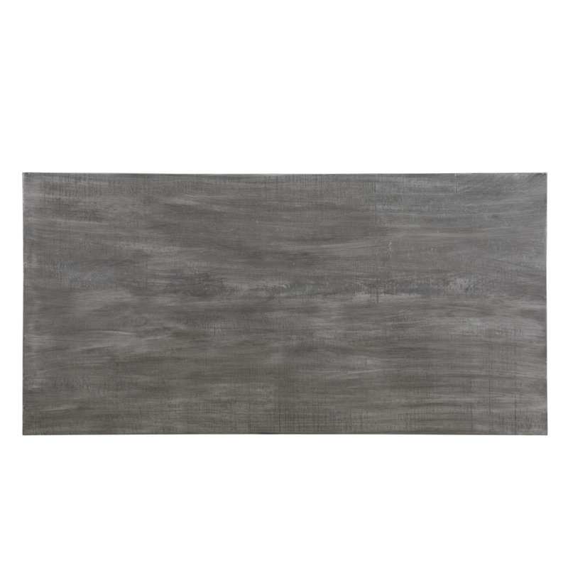 Ensemble de salle à manger en bois massif 3 pièces Hessle, Or / Gris, H 30 po x L 71 po x l 35 po