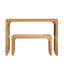 Ensemble de table et banc de salle à manger en pin naturel - Mobilier intérieur en bois polyvalent pour l'entrée, le salon, la cuisine et la chambre à coucher