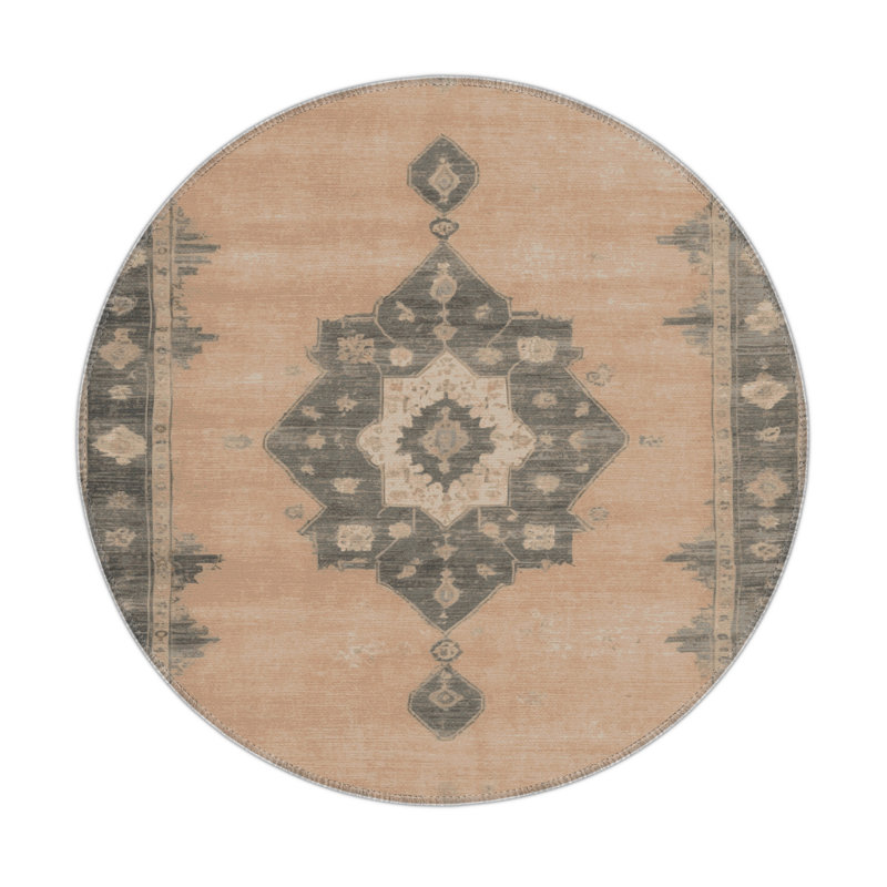 Tapis intérieur et extérieur brun Overdyed, Rectangulaire 3 pi x 5 pi