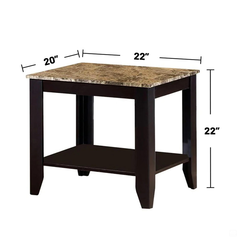 Ensemble de 3 tables basses à plateau en faux marbre