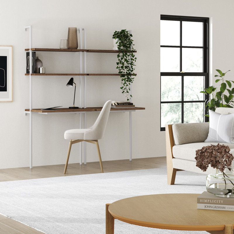 Ensemble de bureau 2 pièces Jahiem, Chêne / blanc